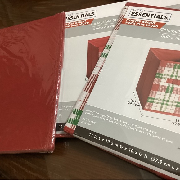 Christmas Set of 3 Closet Essentials collapsible containers 10.5” by 10.5” by11” - Picture 3 of 3
